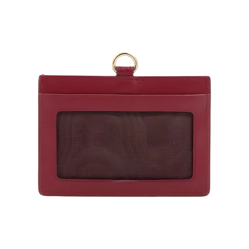 Furla Leather Card Holder Unisex Red-1