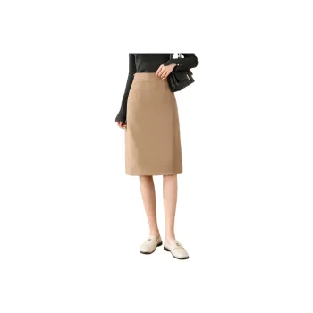 TERRE BLEUE Casual Long Skirts Women's Khaki