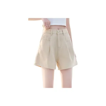 Mo Han Yi Mei Denim Shorts Women's Khaki