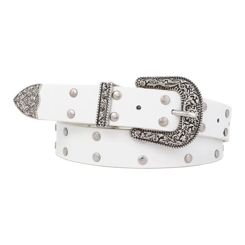 JEANSWEST PU Leather Belts Women's 2.8CM-1