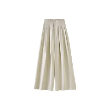 OUNIXUE Casual Pants Women's Gray Apricot