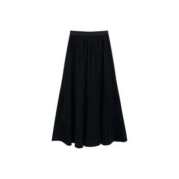 SNZX Casual Long Skirts Women's Black