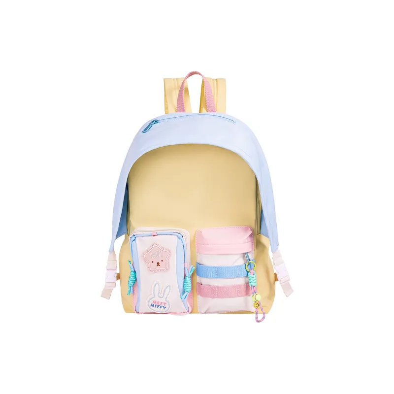Miffy Fabric Backpack Women's Blue Yellow/Khaki-0