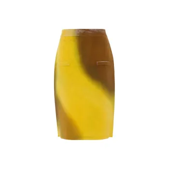 MASFER.SU Casual Long Skirts Women's Ginger Yellow