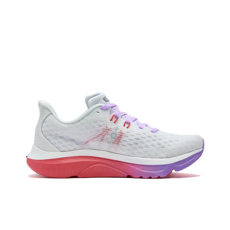 Saucony Kinvara16 Cushioning, Wear Resistant Low Top Casual Running Shoes Women's White Red-1