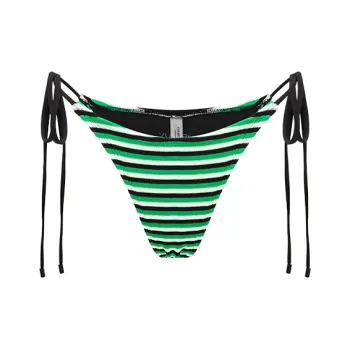 YUKARI SWIM Swimming Shorts Women's Black Green White Stripes