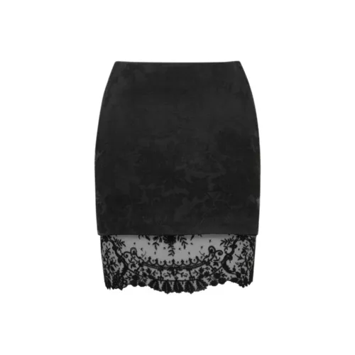 SAINT LAURENT Casual Short Skirts Women's Black