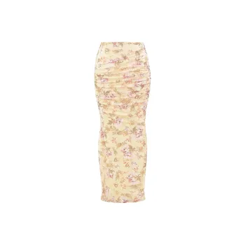 HOUSE OF CB Cassidy Casual Long Skirt Women's Honeyflower
