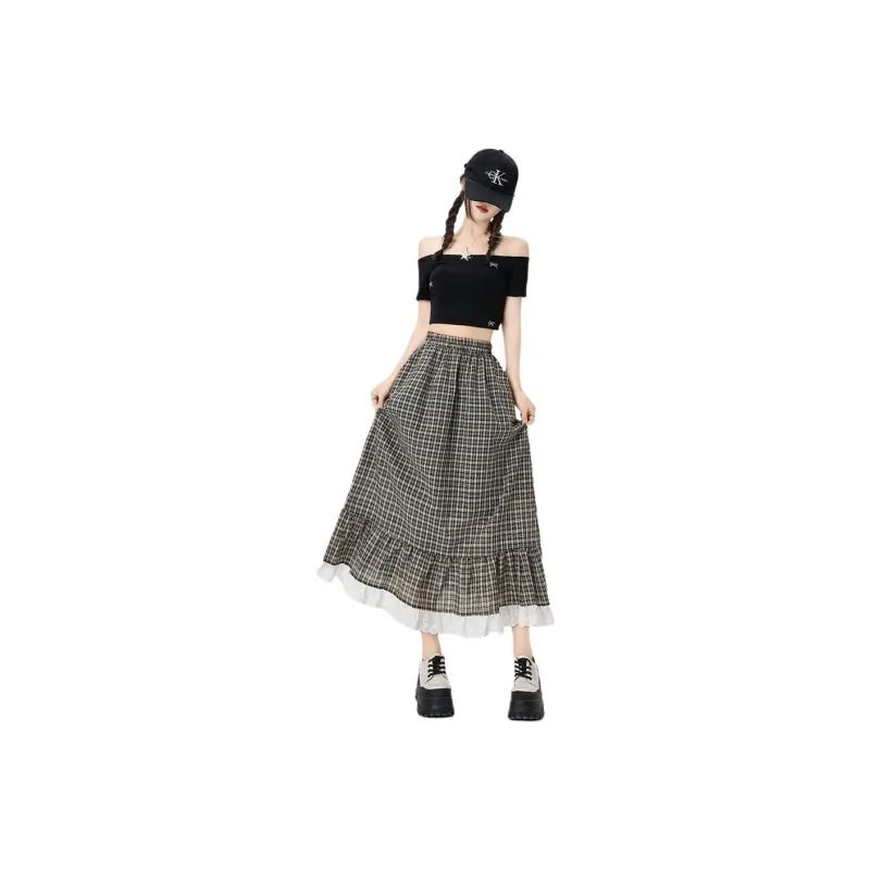 JEANSWEST Casual Long Skirt Women's-11
