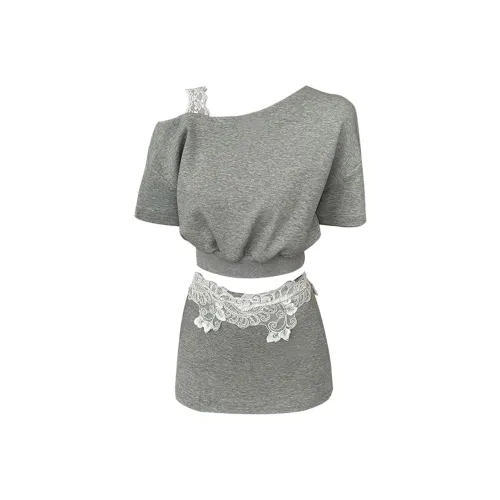 Peaches Peaches Skirt Set Women's Gray