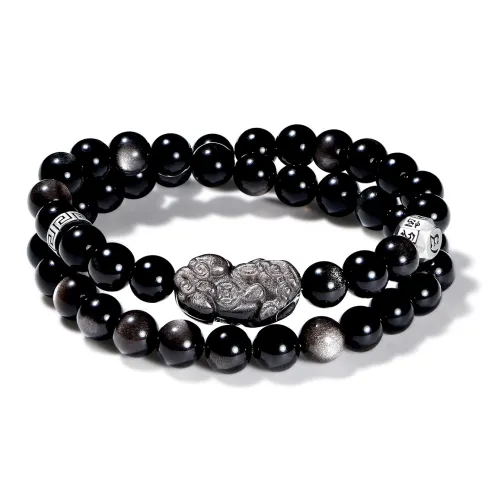 PUTUOSHANWENCHUANG Obsidian Jade Bracelets Unisex