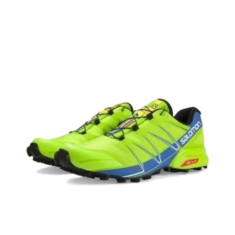 SALOMON SPEEDCROSS PRO Cushioning, Wear Resistant Low Top Trail Running Shoes Men's Green-3