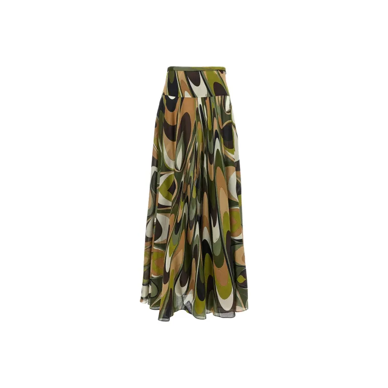 EMILIO PUCCI Onde print Maxi Skirt-0
