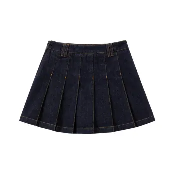 LEDIN Denim Short Skirts Women's Dark Blue