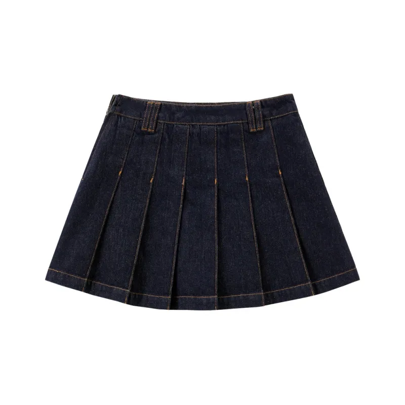 LEDIN Denim Short Skirts Women's Dark Blue-0