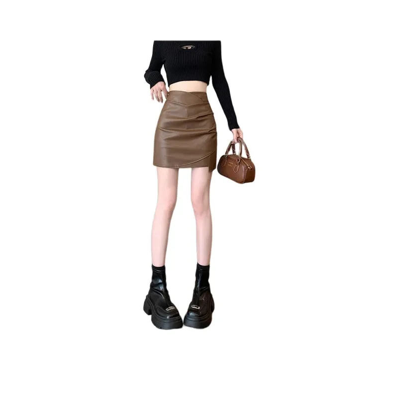 Concubine Zhu Leather Short Skirts Women's-7