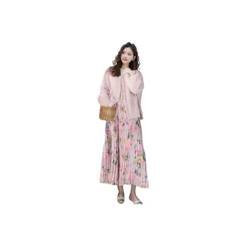 Wbwq Casual Long Skirts Women's Foundation Floral Pattern