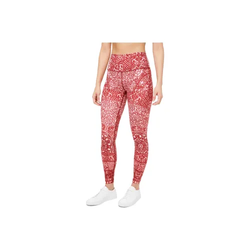 Lululemon Wunder Under Athletic Trousers Women's Orange Red Print