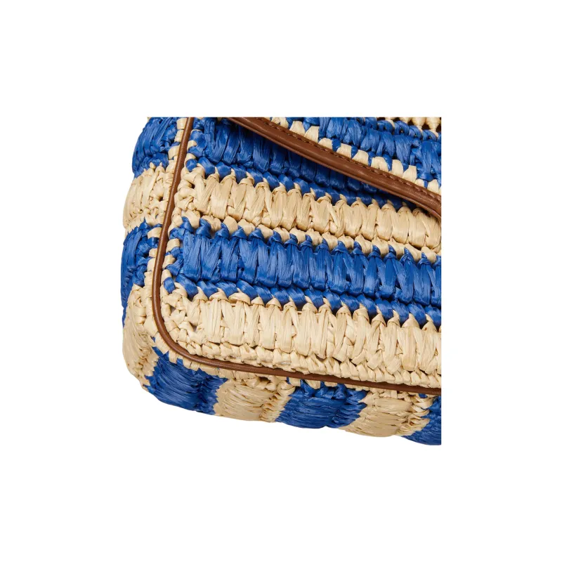 GUCCI GG Marmont Viscose Shoulder Bag Medium Size Women's Blue & Beige-6