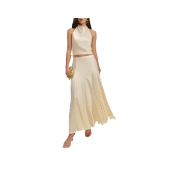 REFORMATION Sera Silk Two Piece Skirt Set Women's