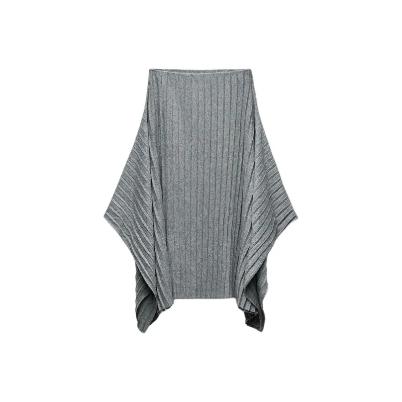ZARA Casual Long Skirts Women's Zebra Print Gray-0