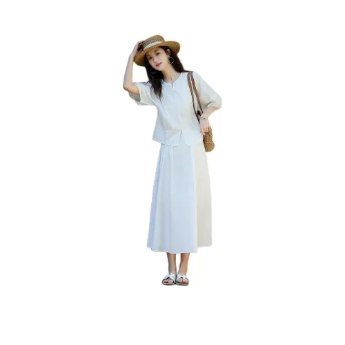 【dme】 Skirt Set Women's Raw White