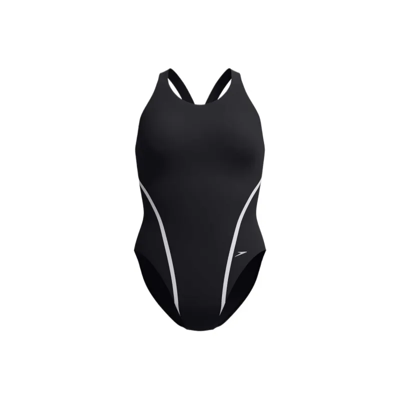 Speedo Vanquisher Endurance+ Max Fabrication One piece Swimsuit Women's Black/Silver-0
