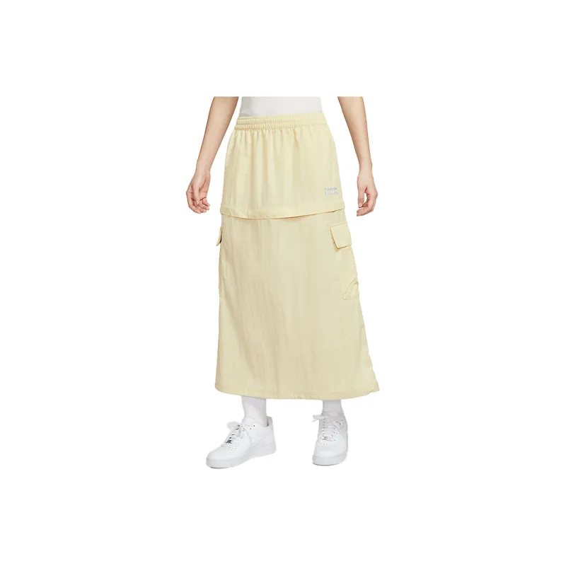 Nike Sportswear Casual Long Skirt Women's Light Khaki-0