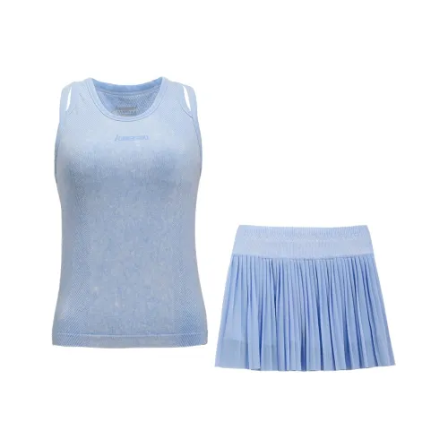 Kawasaki Blue And White Porcelain Series Skirt Set Women's Blue