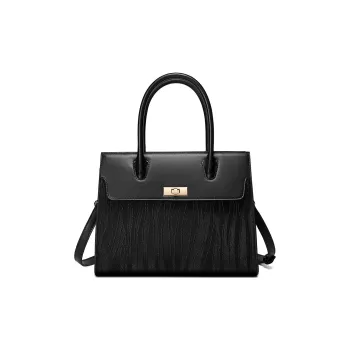 MEXICAN PU Handbag Women's Black/Ecru