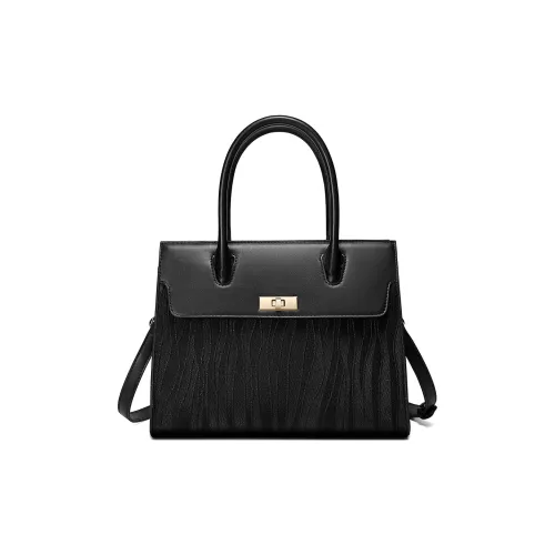 MEXICAN PU Handbag Women's Black/Ecru