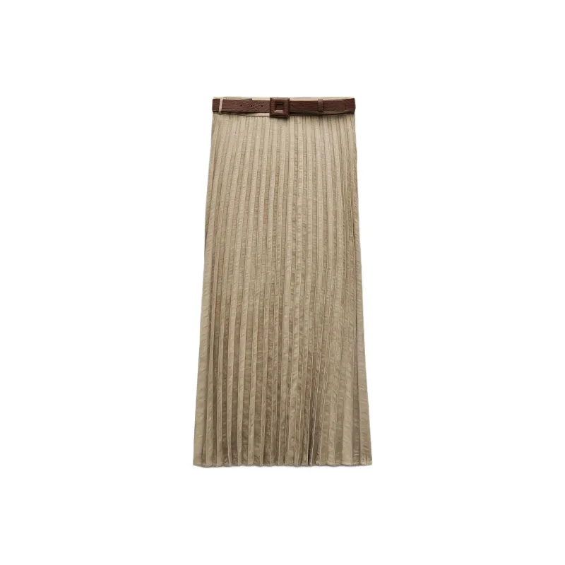 ZARA Casual Long Skirts Women's Sand-0