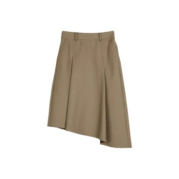 ELLE Casual Long Skirts Women's Khaki