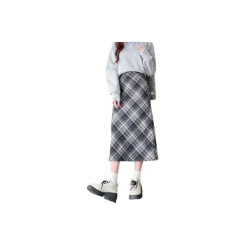 Tonlion Casual Long Skirts Women's Gothic Blue