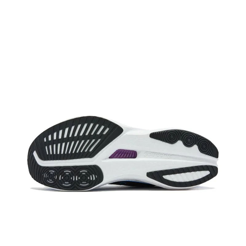 Saucony Cushioning, Wear Resistant Low Top Running Shoes Unisex Black Purple FUTURE BLACK-4