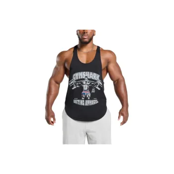 GYMSHARK Tank Tops Men Black