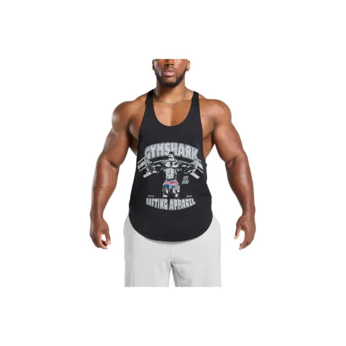 GYMSHARK Tank Tops Men Black