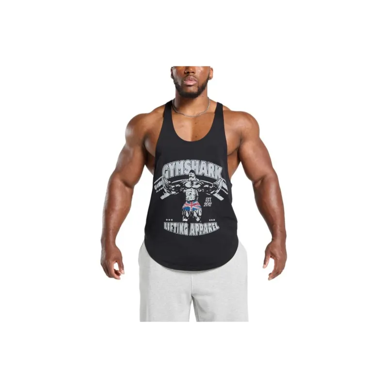 GYMSHARK Tank Tops Men Black-0