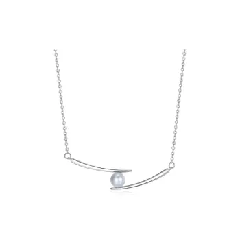 Inlady Pearl Collarbone Chain Necklace Women's