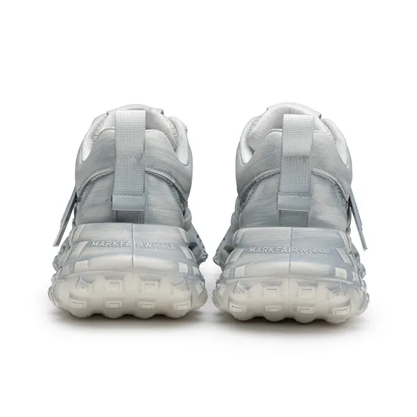 FAIRWHALE Slip Resistant And Breathable Low Top Chunky Sneakers Unisex Glacier Blue-3