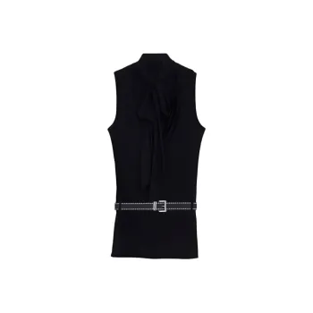 YGPRW Sleeveless Dresses Women's Black