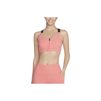 Skechers GO Zip Front Bra Sports Underwear Women's Coral