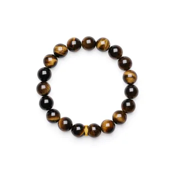 Cuiya Golden Building Tiger's Eye Stone Bracelets Unisex