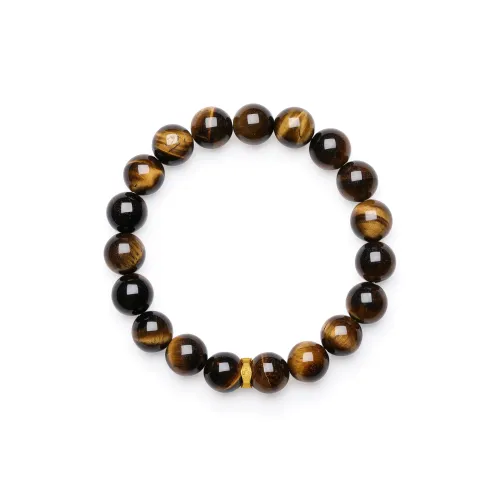 Cuiya Golden Building Tiger's Eye Stone Bracelets Unisex