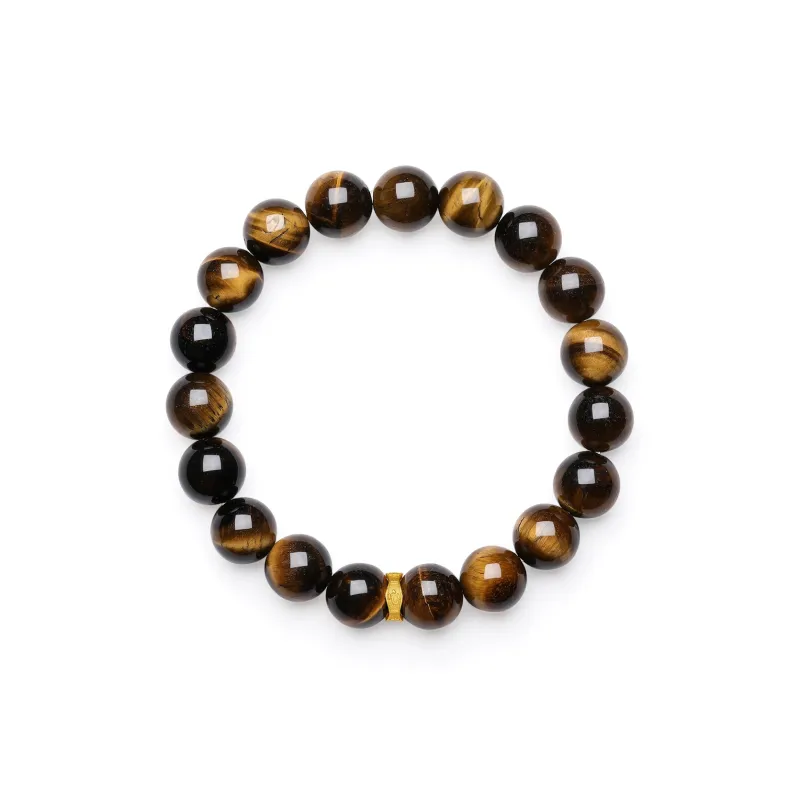 Cuiya Golden Building Tiger's Eye Stone Bracelets Unisex-0