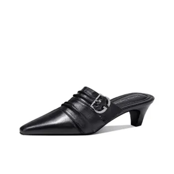 JESSICA SOPHIA Rubber Sole Metal Rhinestone Abrasion Resistant Slip Resistant Closed Toe Slippers Women's