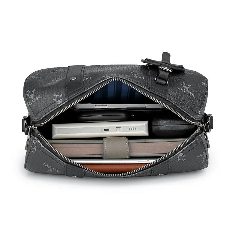 FAIRWHALE PVC Shoulder Bag, Crossbody Bag Regular Unisex Black-4