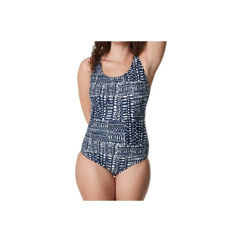 Speedo Printed Ultraback One Piece Blue One piece Swimsuit Women's-3