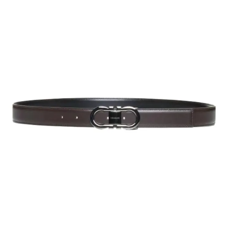 Ferragamo Gancini Buckled Reversible Belt-0