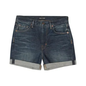 TOM FORD Logo patch Denim Shorts